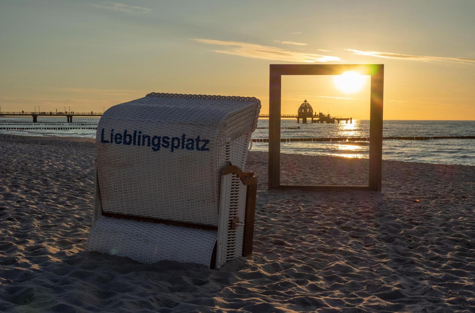 Krosse Krabbe An Der Seebruecke Zingst Buitenkant foto